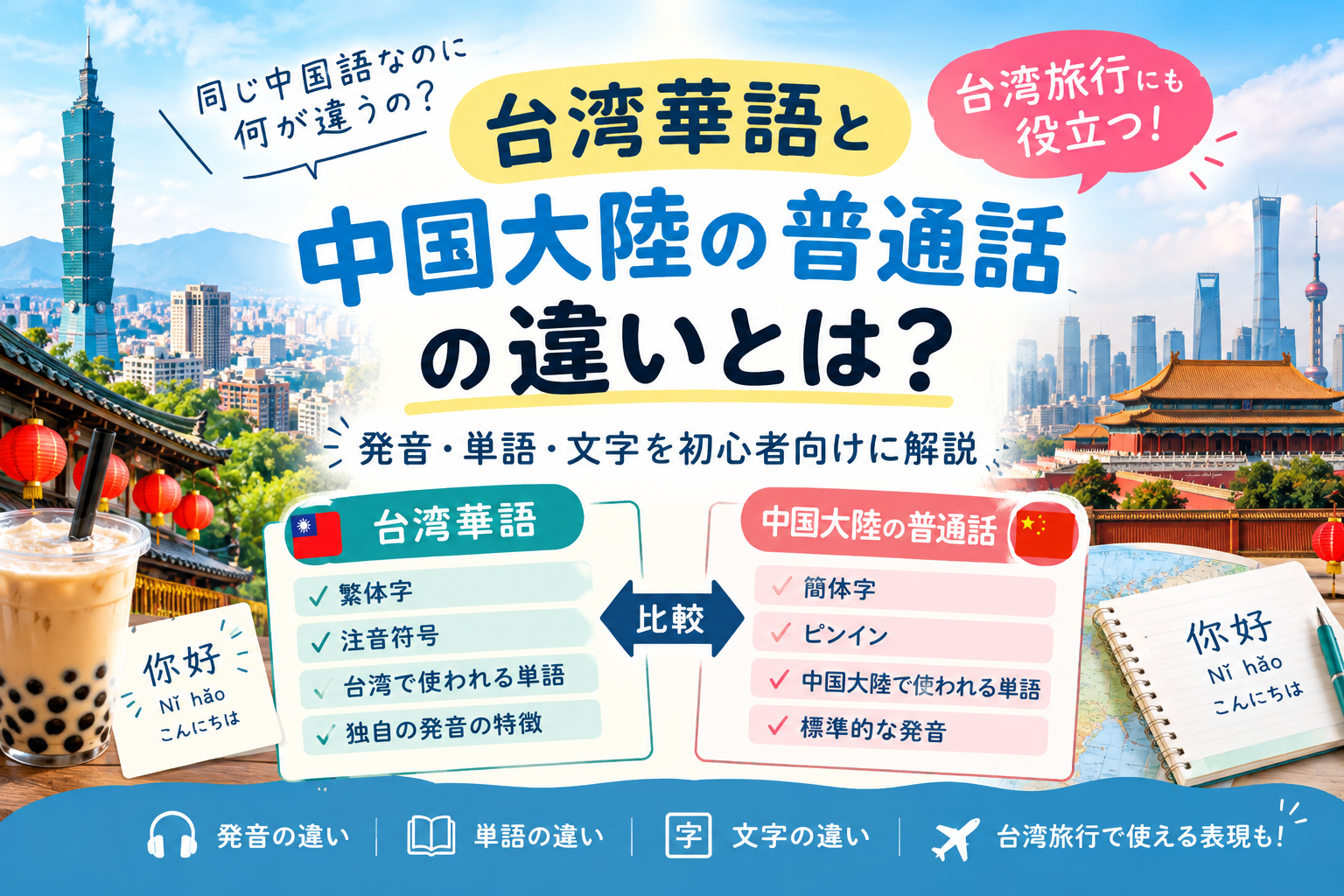 台湾華語と中国普通話の違い彩彩票